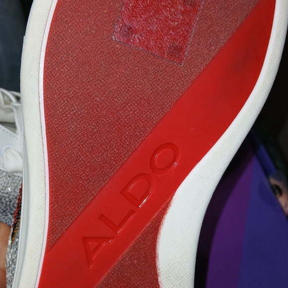 Aldo White and Red Heart Sneakers - Picture 3 of 4
